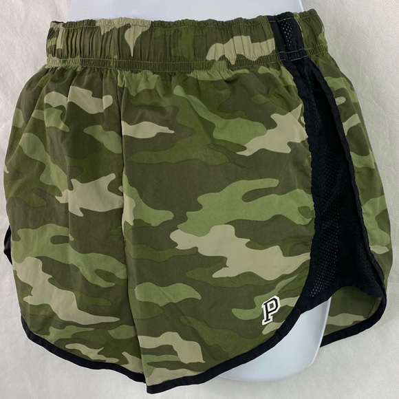 Victoria Secret Pink Camouflage Sports Bra And Running Shorts Set Size Small - Picture 2 of 16